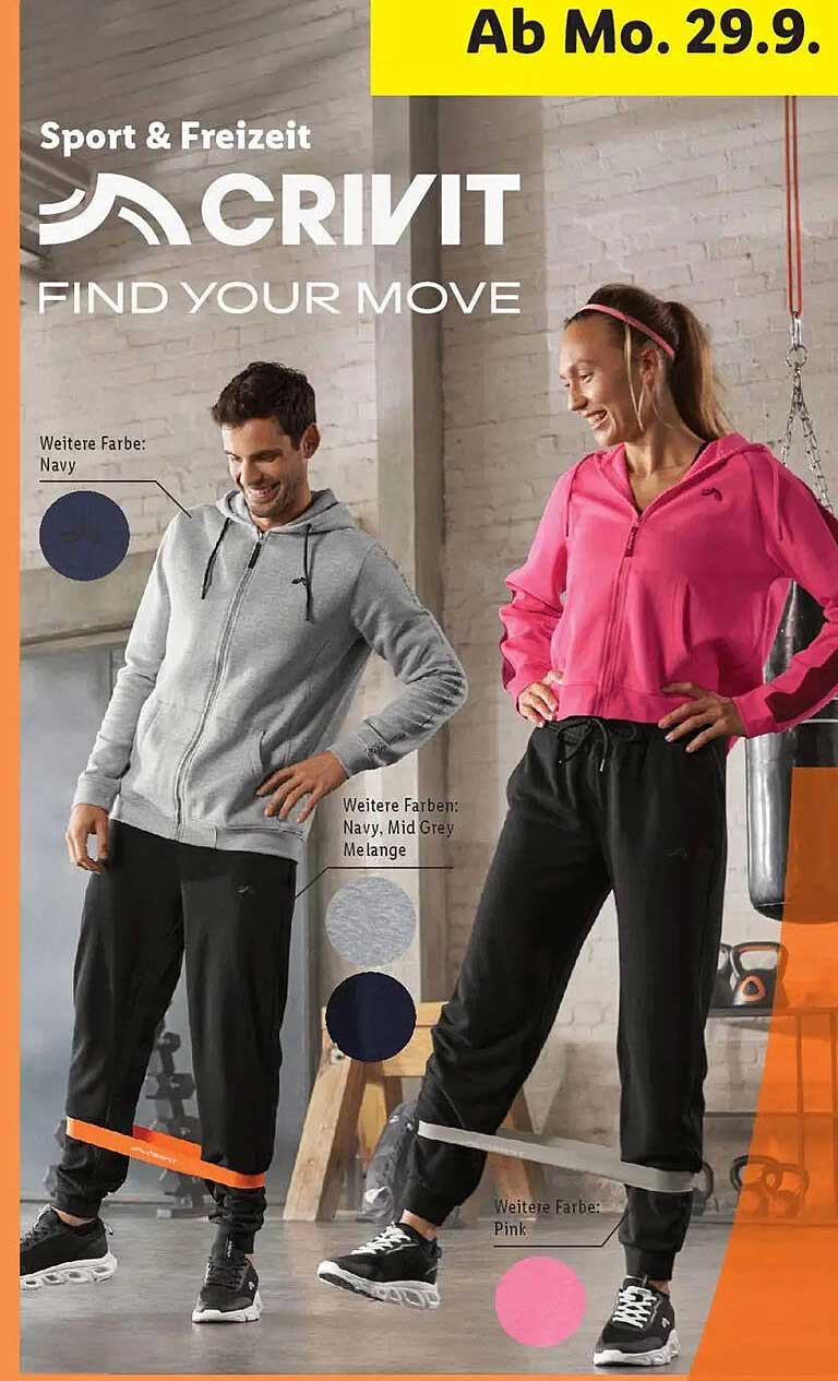 CRIVIT Sport- und Freizeitbekleidung ab 29.9.