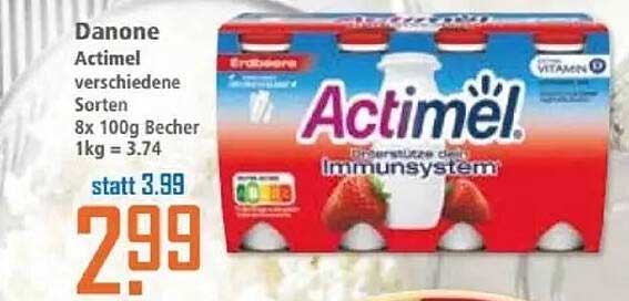 Danone Actimel verschiedene Sorten 8x100g Becher