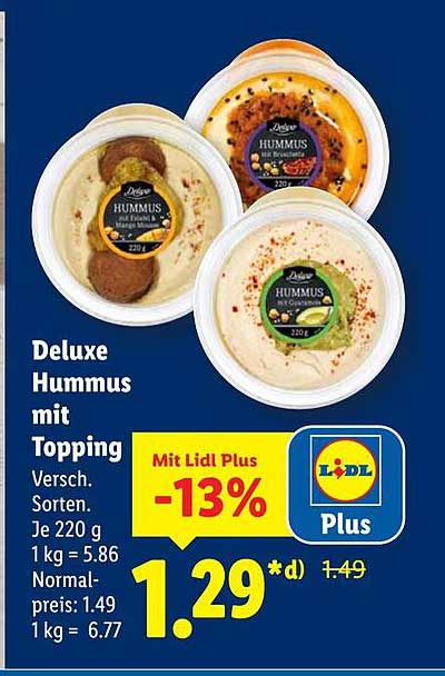 Deluxe Hummus mit Topping