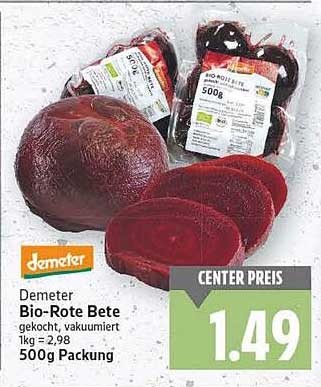 Demeter Bio-Rote Bete 500g Packung