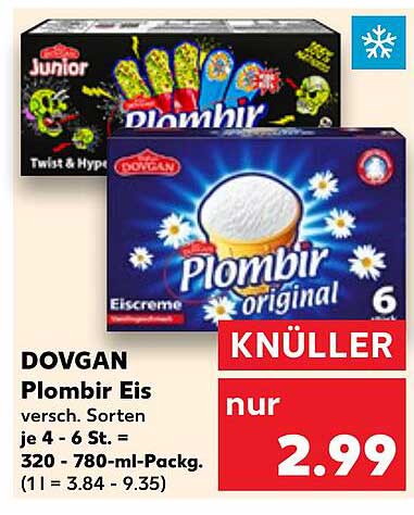 DOVGAN Plombir Eis - verschiedene Sorten