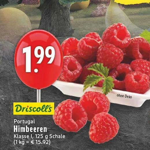 Driscoll's Himbeeren 125 g Schale - Klasse I