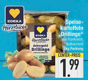 EDEKA Herzstücke Speisekartoffeln "Drillinge" aus Frankreich - 1kg Packung