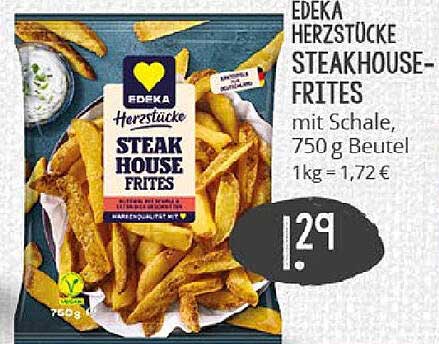 EDEKA HERZSTÜCKE STEAKHOUSE-FRITES, 750 g Beutel