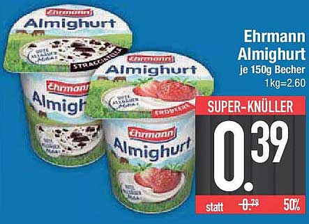 Ehrmann Almighurt je 150g Becher