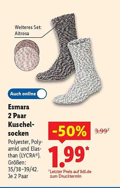 Esmara 2 Paar Kuschelsocken