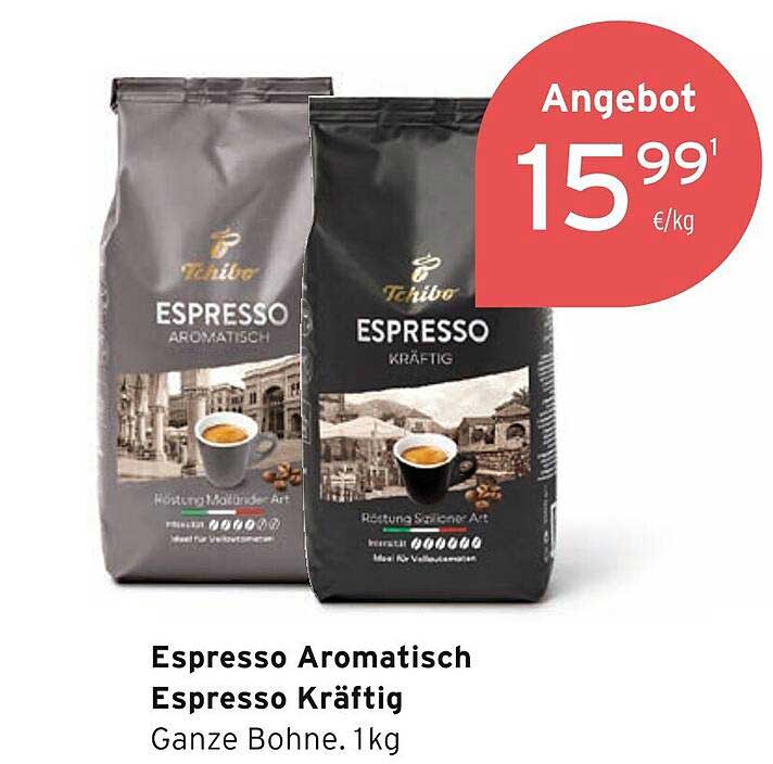 Espresso Aromatisch und Espresso Kräftig - Ganze Bohne 1 kg