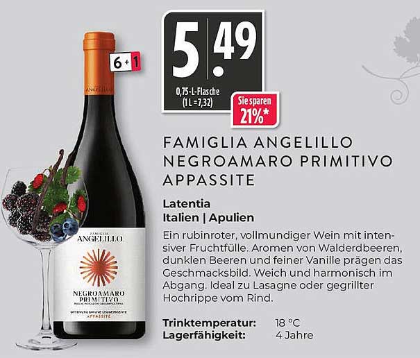 FAMIGLIA ANGELILLO NEGROAMARO PRIMITIVO APPASSITE