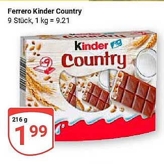 Ferrero Kinder Country 9 Stück