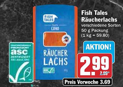Fish Tales Räucherlachs verschiedene Sorten 50 g Packung