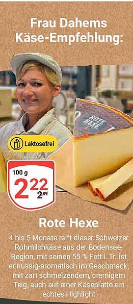 Frau Dahems Käse-Empfehlung: Rote Hexe