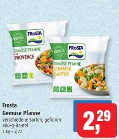 Frosta Gemüse Pfanne verschiedene Sorten, gefroren 480-g-Beutel