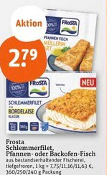 Frosta Schlemmerfilet, Pfannen- oder Backofen-Fisch