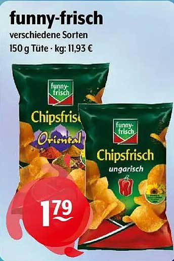 funny-frisch Chipsfrisch verschiedene Sorten 150 g Tüte