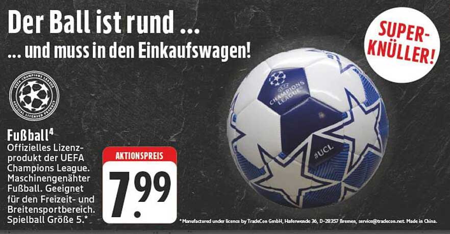 Fußball - Offizielles Lizenzprodukt der UEFA Champions League