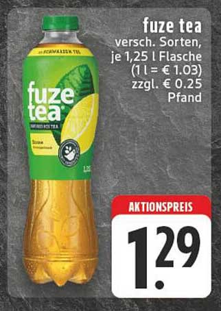 Fuze Tea, verschiedene Sorten, je 1,25 l Flasche - Aktionspreis