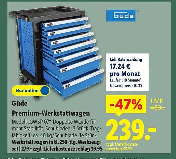 Güde Premium-Werkstattwagen Modell 'GWSP 07'