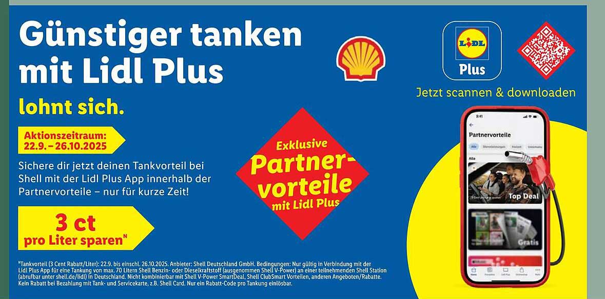 Günstiger tanken mit Lidl Plus