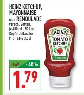 HEINZ KETCHUP, MAYONNAISE oder REMOULADE 400 ml - 500 ml