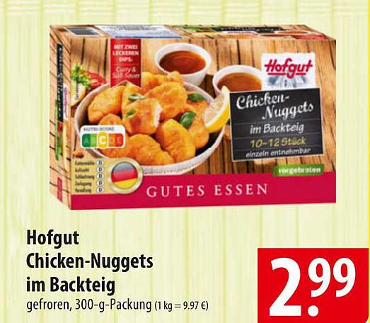 Hofgut Chicken-Nuggets im Backteig