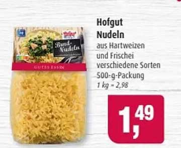 Hofgut Nudeln 500 g - Jetzt zum Sonderpreis!