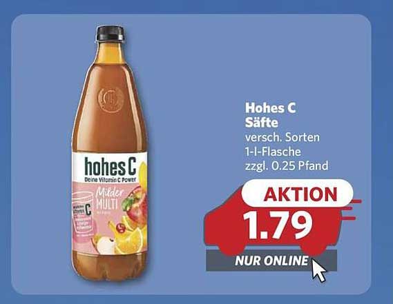 Hohes C Säfte - verschiedene Sorten 1-Liter-Flasche