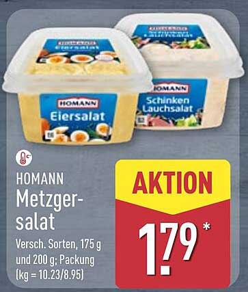 Homann Metzgersalat - Eiersalat & Schinken Lauchsalat 175 g und 200 g