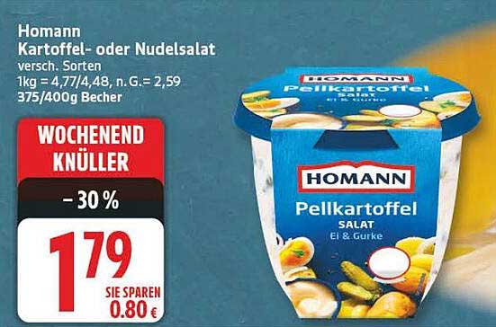 Homann Pellkartoffel- oder Nudelsalat 375g Becher