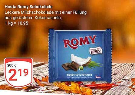 Hosta Romy Schokolade 200 g für nur 2,19 €