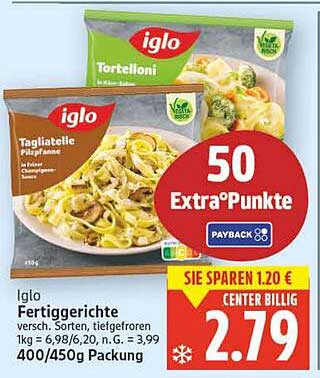 Iglo Fertiggerichte – Tagiatelle Pilzpfenne und Tortelloni