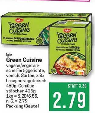 Iglo Green Cuisine – Vegetarische Fertiggerichte