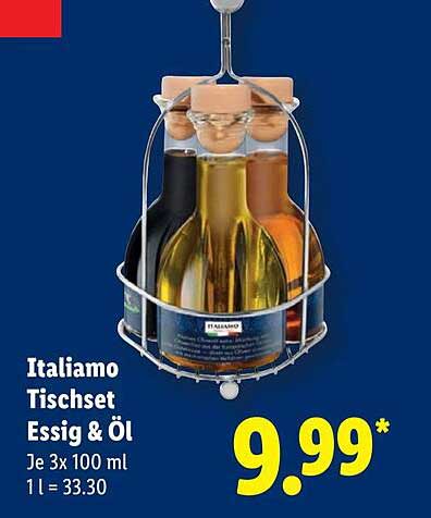 Italiamo Tischset Essig & Öl