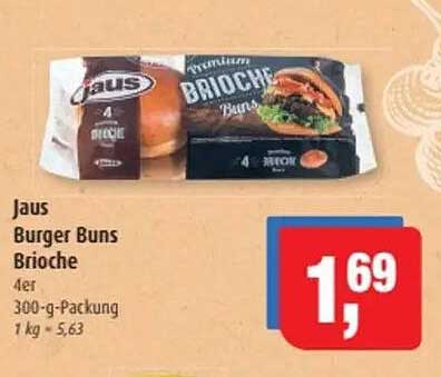 Jaus Burger Buns Brioche 4er Pack
