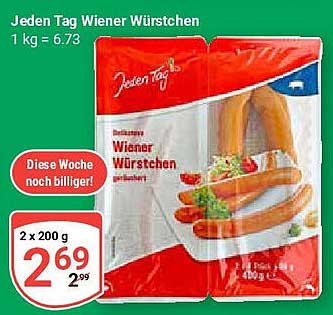 Jeden Tag Wiener Würstchen 400 g