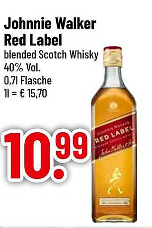 Johnnie Walker Red Label blended Scotch Whisky 40% Vol. 0,71l