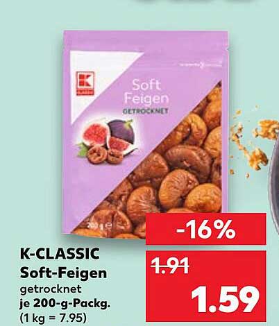 K-CLASSIC Soft-Feigen getrocknet je 200-g-Pack.