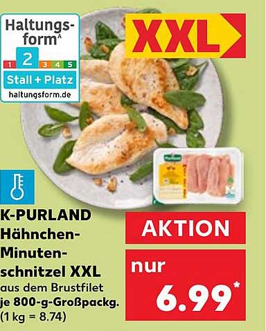 K-PURLAND Hähnchen-Minuten-Schnitzel XXL