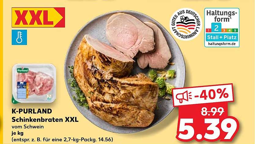 K-PURLAND Schinkenbraten XXL vom Schwein