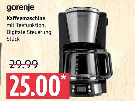 Kaffeemaschine mit Teefunktion, Digitale Steuerung
