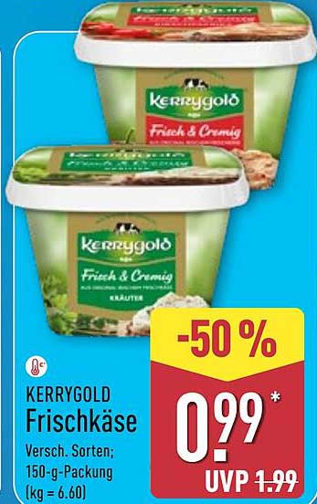 KERRYGOLD Frischkäse - Kräuter und mehr, 150-g-Packung