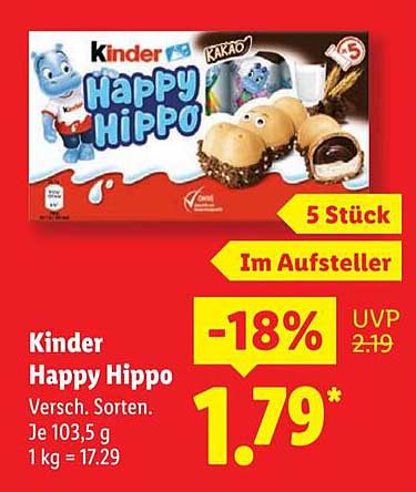 Kinder Happy Hippo 5 Stück