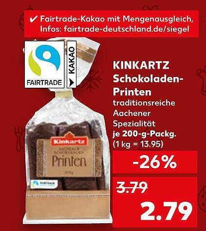KINKARTZ Schokoladen-Printen 200 g