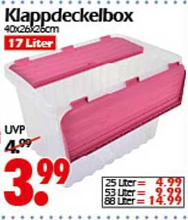 Klappdeckelbox 17 Liter