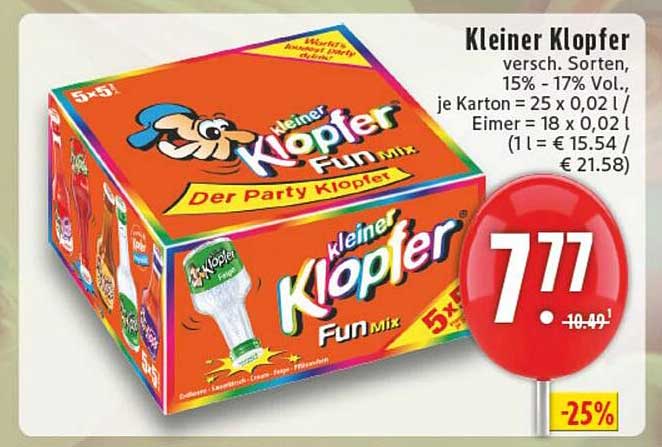 Kleiner Klopfer Fun Mix – Verschiedene Sorten