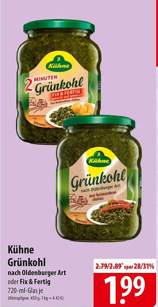 Kühn's Grünkohl nach Oldenburger Art oder Fix & Fertig
