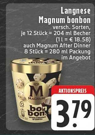 Langnese Magnum Bonbon, verschiedene Sorten