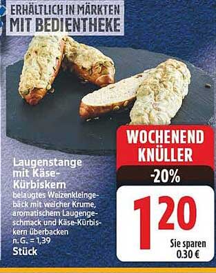 Laugenstange mit Käse-Kürbiskern