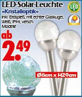 LED-Solar-Leuchte "Kristalloptik"