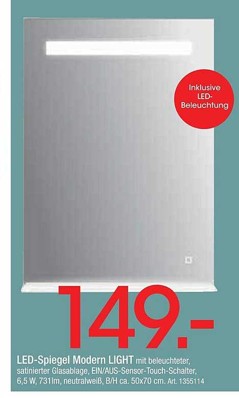 LED-Spiegel Modern LIGHT mit LED-Beleuchtung