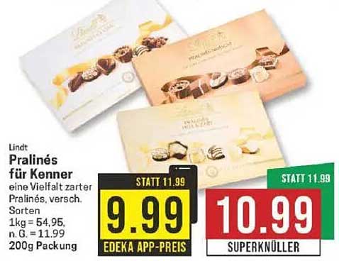 Lindt Pralinés für Kenner 200g